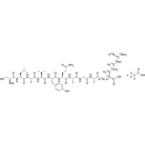 CLAVYQAGA-Arg(13C6,15N4) TFA